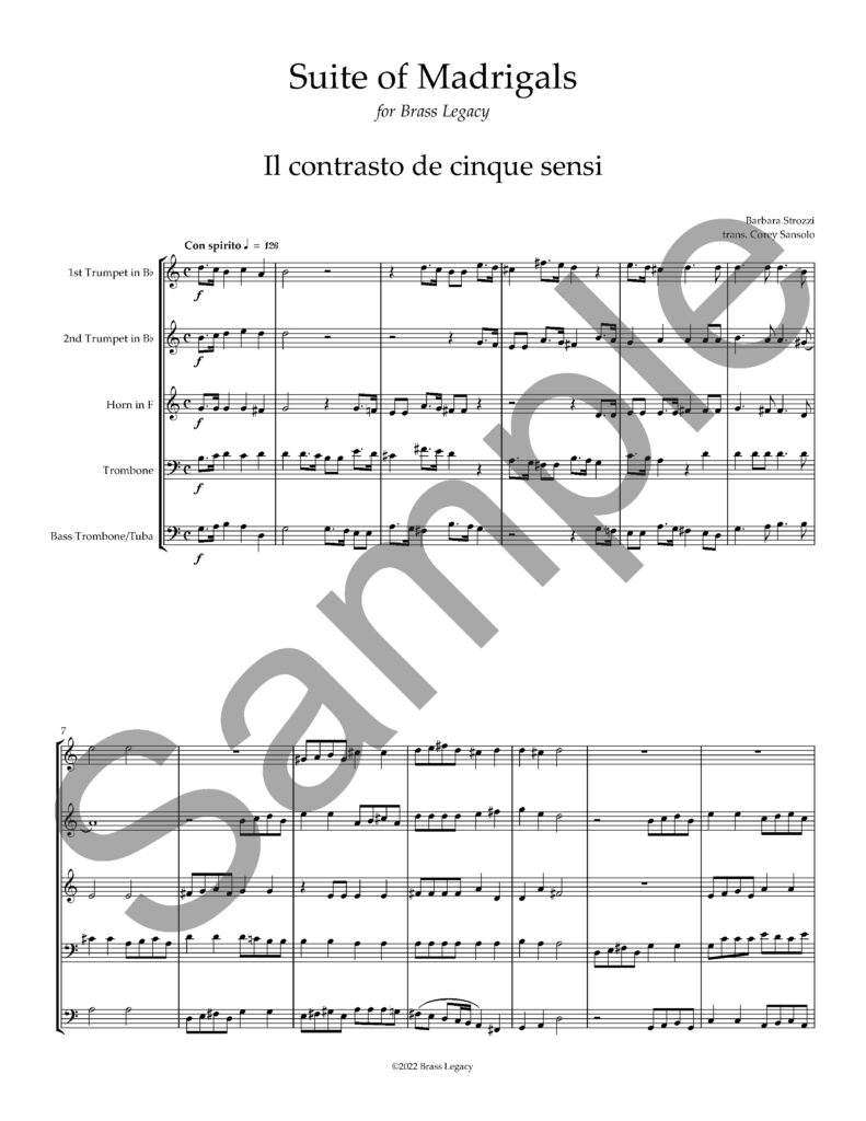 Strozzi Suite of Madrigals - Il Contrasto